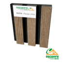 Tasseaux décor int - 2400 x 600 x ép22mm - RUSTIK placage CHENE feutrine NOIRE